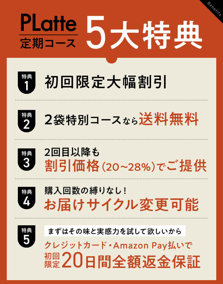 PLatte定期コース5大得点