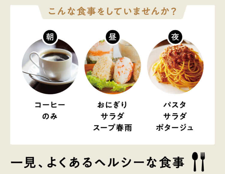 一見、よくあるヘルシーな食事