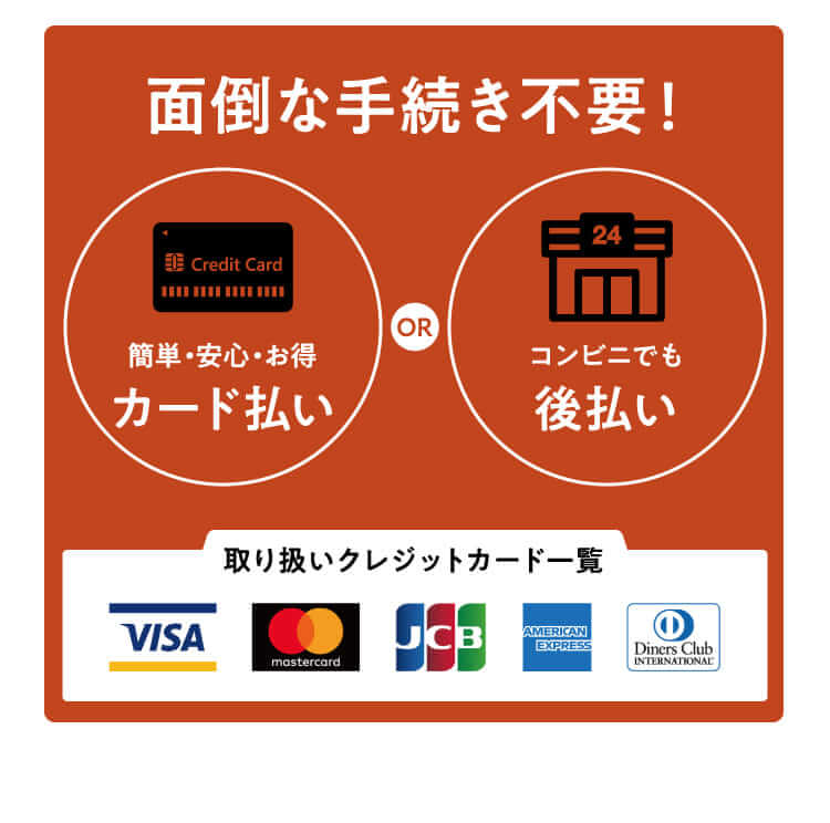 面倒な手続き不要！